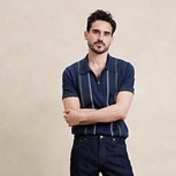 Banana Republic Other - BANANA REPUBLIC COTTON STRIPE SWEATER POLO